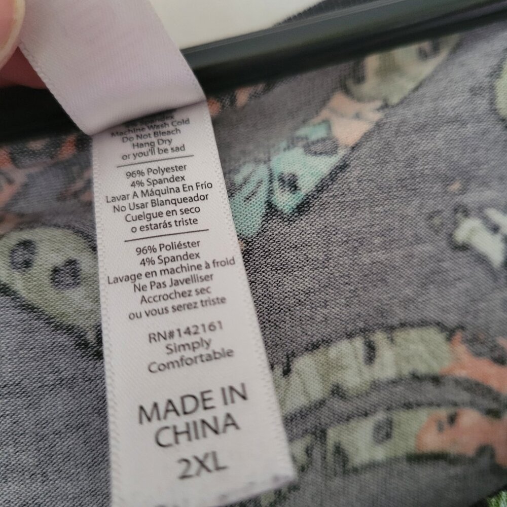 LuLaRoe Simply Comfortable Irma Tunic 2XL Hi-Low eclectic BOHO oversized flowy - Picture 7 of 8
